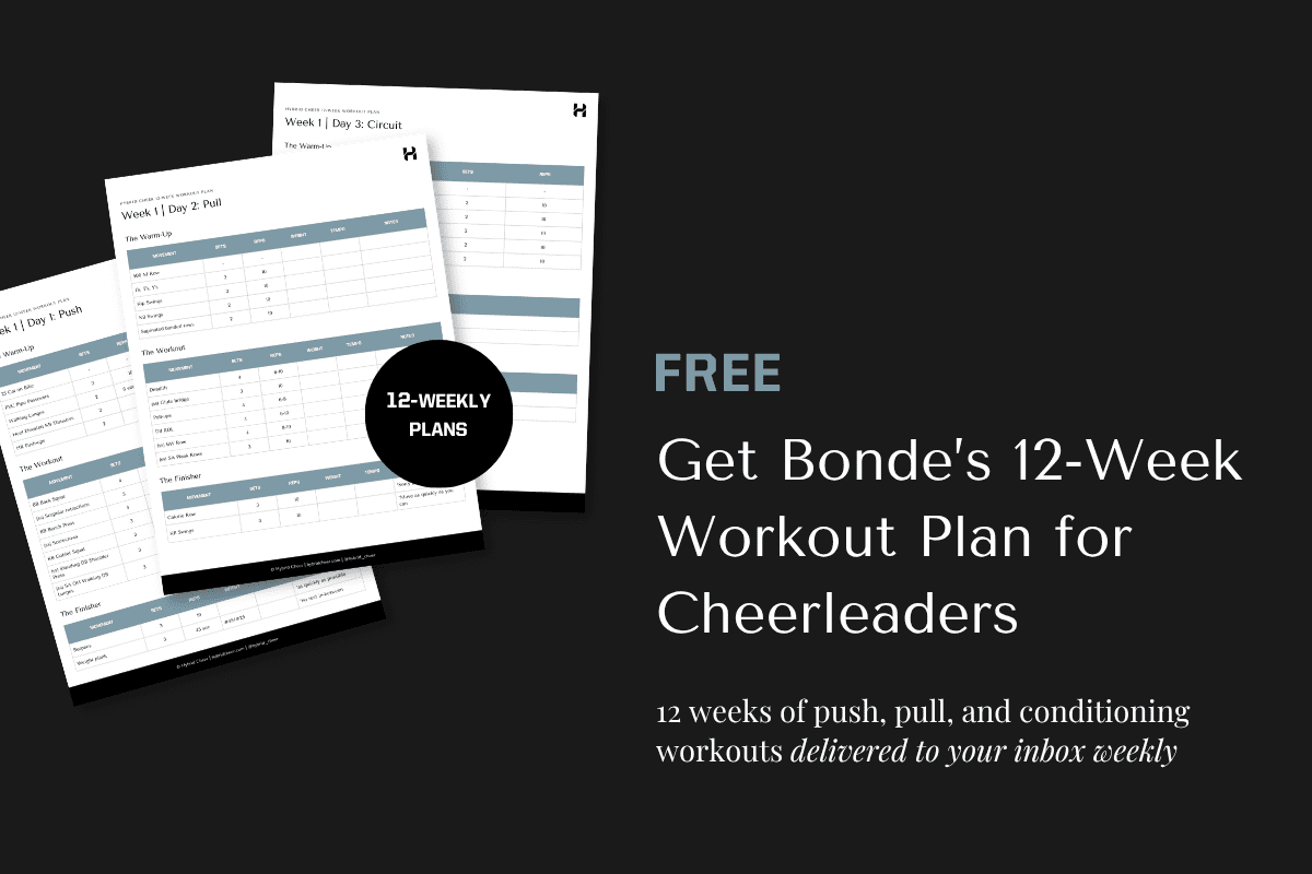 Get Bonde Johnson's free 12-week workout plan for cheerleaders and cheer coaches 