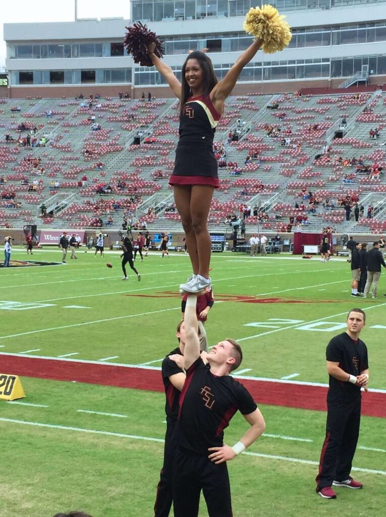 Bonde Johnson cheering at FSU